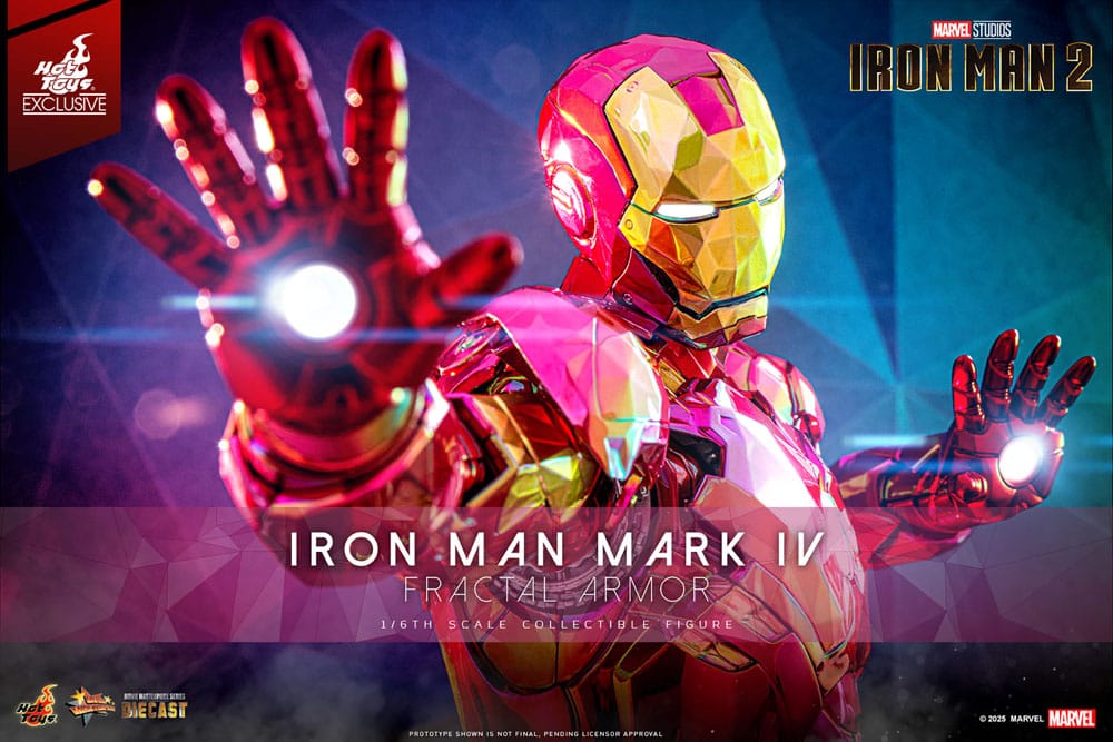 Iron Man Movie Masterpiece Diecast Actionfigur 1/6 Iron Man Mark VI (Fractal Armor) Hot Toys Exclusive 33 cm Image 2