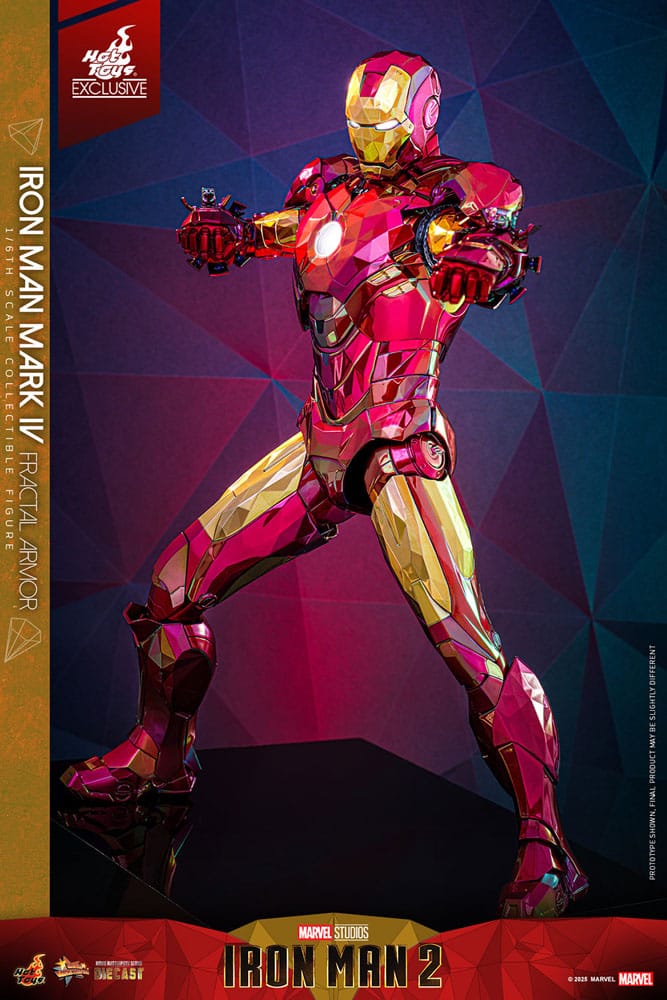 Iron Man Movie Masterpiece Diecast Actionfigur 1/6 Iron Man Mark VI (Fractal Armor) Hot Toys Exclusive 33 cm Image 6