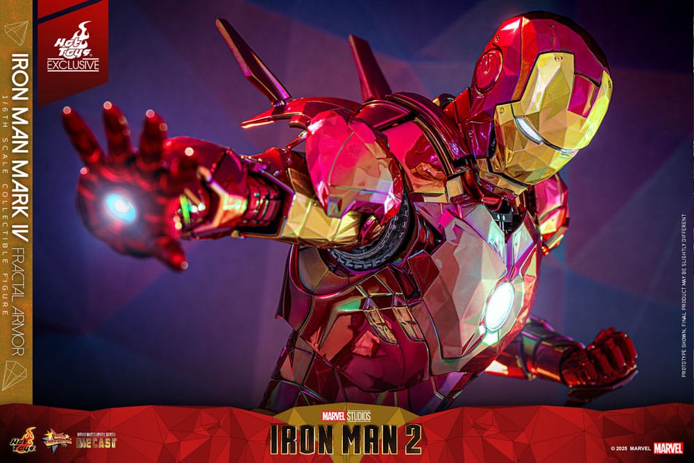 Iron Man Movie Masterpiece Diecast Actionfigur 1/6 Iron Man Mark VI (Fractal Armor) Hot Toys Exclusive 33 cm Image 19