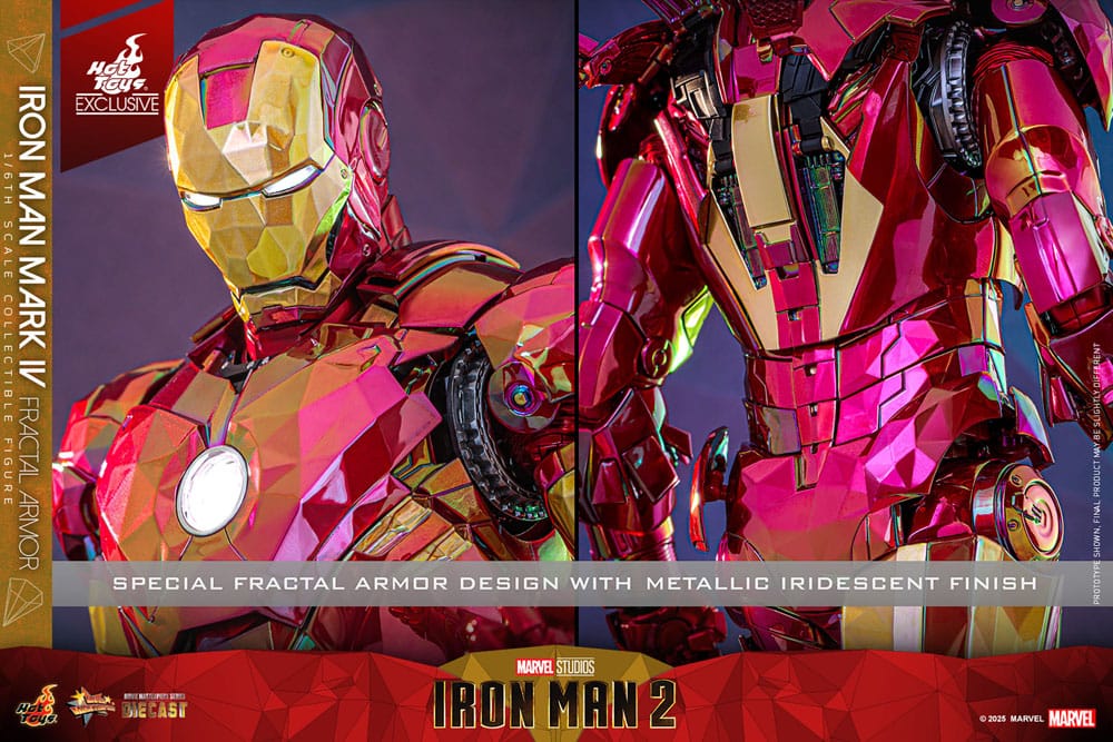 Iron Man Movie Masterpiece Diecast Actionfigur 1/6 Iron Man Mark VI (Fractal Armor) Hot Toys Exclusive 33 cm Image 20