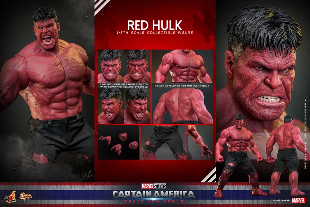 Captain America: Brave New World Movie Masterpiece Actionfigur 1/6 Red Hulk 47 cm Image 17