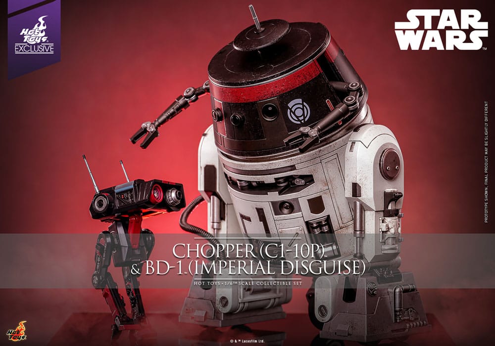 Star Wars Actionfigur Set 1/6 Chopper (C1-10P&trade;) & BD-1&trade; (Imperial Disguise) 18 cm & 8 cm Image 5