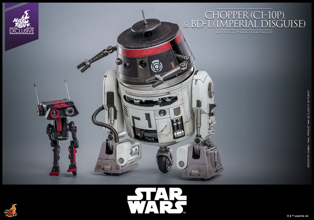 Star Wars Actionfigur Set 1/6 Chopper (C1-10P&trade;) & BD-1&trade; (Imperial Disguise) 18 cm & 8 cm Image 6