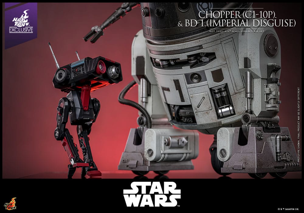 Star Wars Actionfigur Set 1/6 Chopper (C1-10P&trade;) & BD-1&trade; (Imperial Disguise) 18 cm & 8 cm Image 7