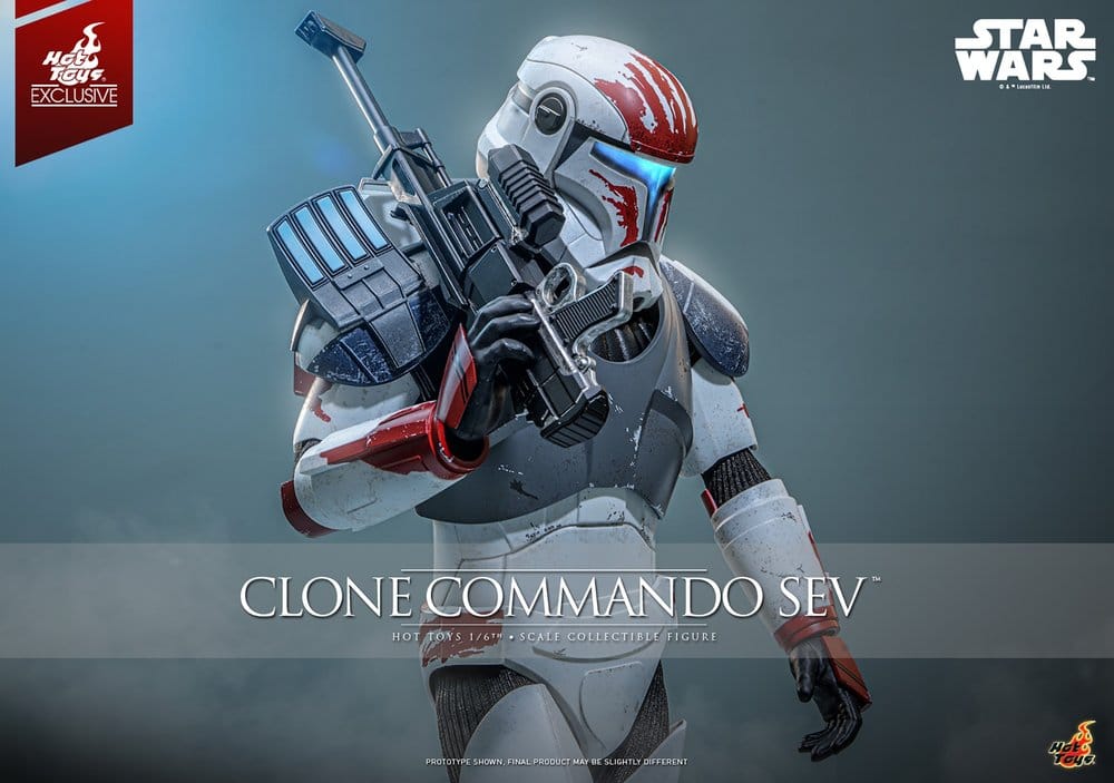 Star Wars: The Clone Wars Television Masterpiece Actionfigur 1/6 Clone Commando Sev (Hot Toys Exclusive) 30 cm Image 2