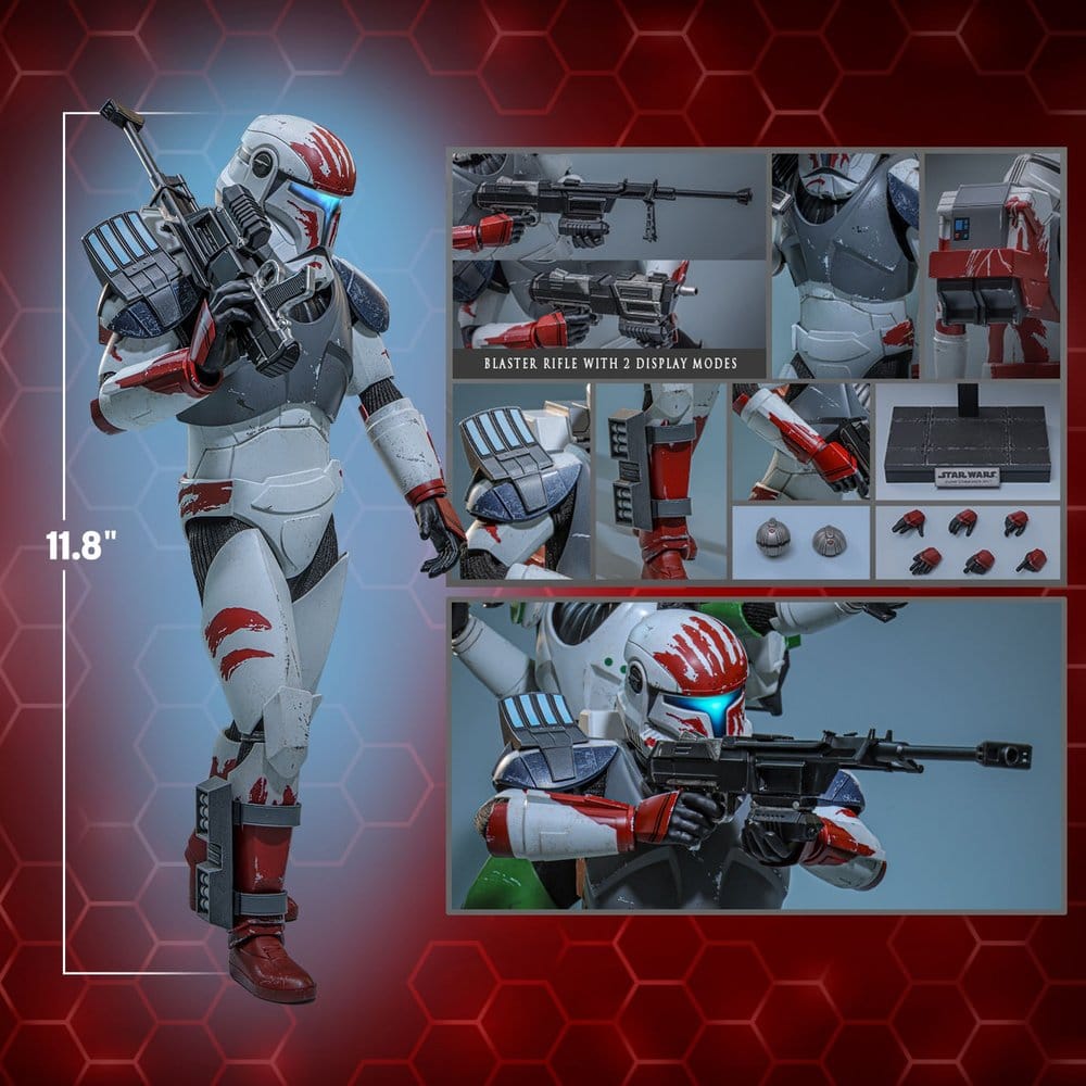 Star Wars: The Clone Wars Television Masterpiece Actionfigur 1/6 Clone Commando Sev (Hot Toys Exclusive) 30 cm Image 13