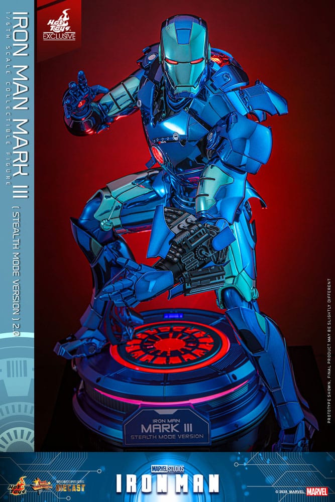 Iron Man Movie Masterpiece Diecast Actionfigur 1/6 Iron Man Mark III (Stealth Mode Ver.) 2.0 Hot Toys Exclusive 33 cm Image 3