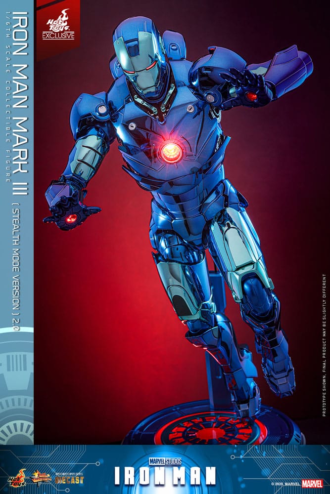 Iron Man Movie Masterpiece Diecast Actionfigur 1/6 Iron Man Mark III (Stealth Mode Ver.) 2.0 Hot Toys Exclusive 33 cm Image 8