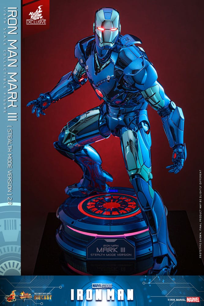 Iron Man Movie Masterpiece Diecast Actionfigur 1/6 Iron Man Mark III (Stealth Mode Ver.) 2.0 Hot Toys Exclusive 33 cm Image 9