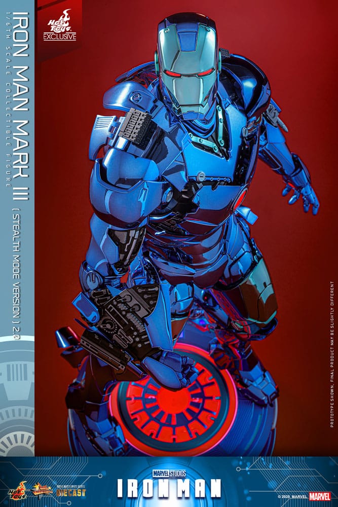 Iron Man Movie Masterpiece Diecast Actionfigur 1/6 Iron Man Mark III (Stealth Mode Ver.) 2.0 Hot Toys Exclusive 33 cm Image 10