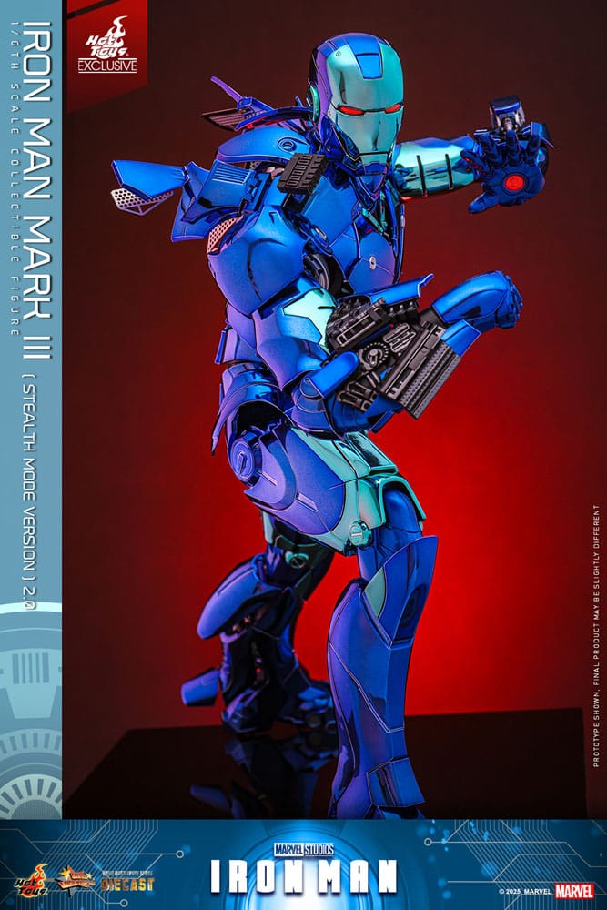 Iron Man Movie Masterpiece Diecast Actionfigur 1/6 Iron Man Mark III (Stealth Mode Ver.) 2.0 Hot Toys Exclusive 33 cm Image 12