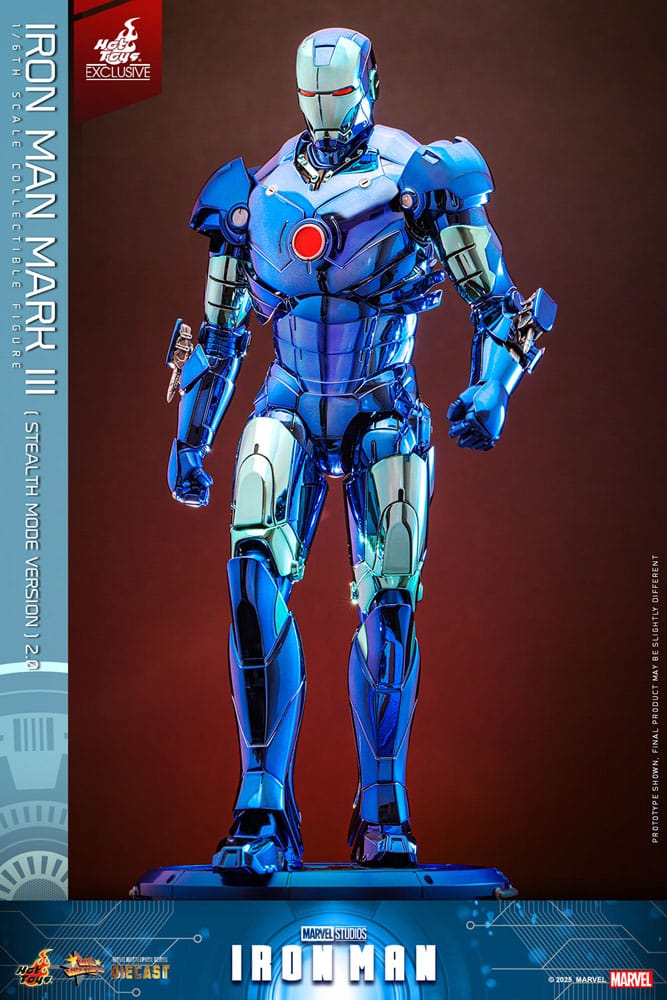 Iron Man Movie Masterpiece Diecast Actionfigur 1/6 Iron Man Mark III (Stealth Mode Ver.) 2.0 Hot Toys Exclusive 33 cm Image 13