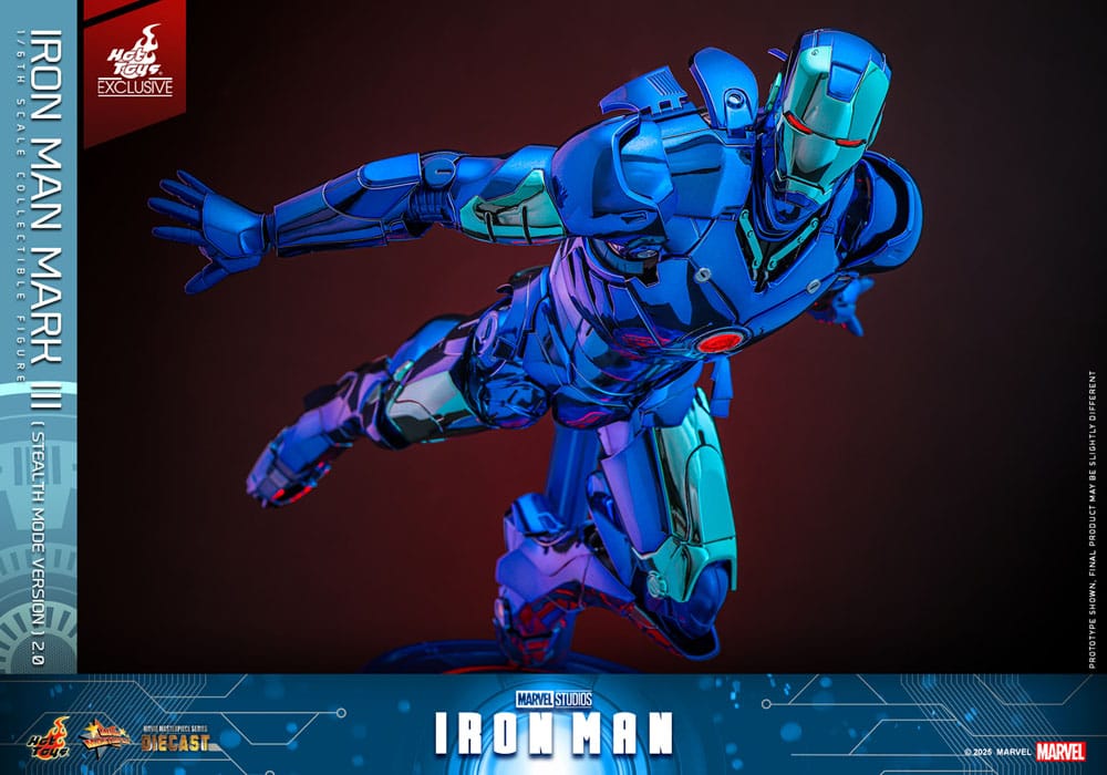Iron Man Movie Masterpiece Diecast Actionfigur 1/6 Iron Man Mark III (Stealth Mode Ver.) 2.0 Hot Toys Exclusive 33 cm Image 14