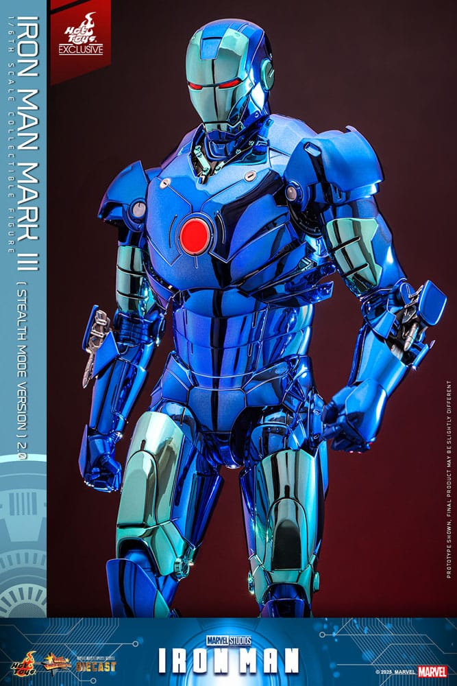 Iron Man Movie Masterpiece Diecast Actionfigur 1/6 Iron Man Mark III (Stealth Mode Ver.) 2.0 Hot Toys Exclusive 33 cm Image 16
