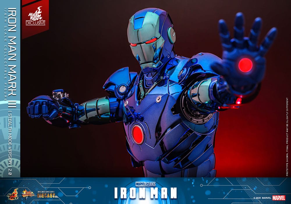 Iron Man Movie Masterpiece Diecast Actionfigur 1/6 Iron Man Mark III (Stealth Mode Ver.) 2.0 Hot Toys Exclusive 33 cm Image 17