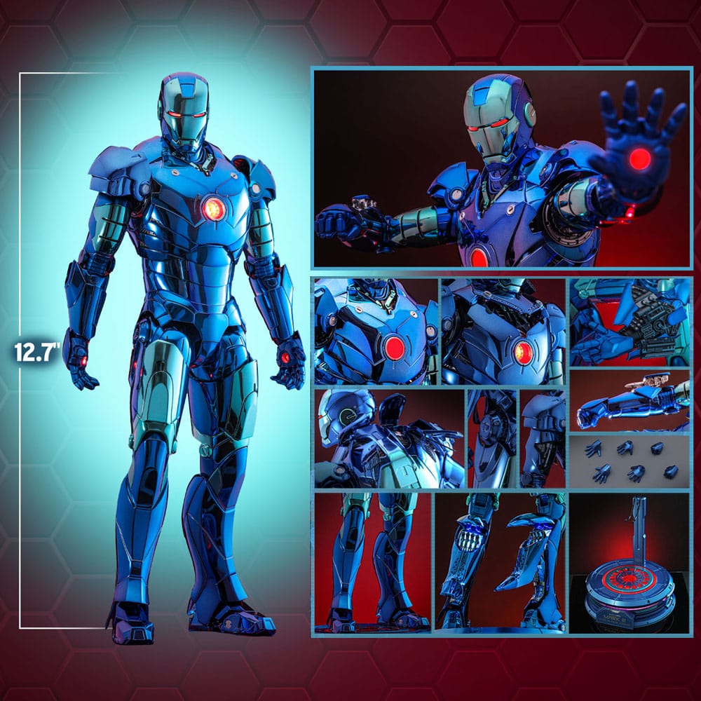 Iron Man Movie Masterpiece Diecast Actionfigur 1/6 Iron Man Mark III (Stealth Mode Ver.) 2.0 Hot Toys Exclusive 33 cm Image 20