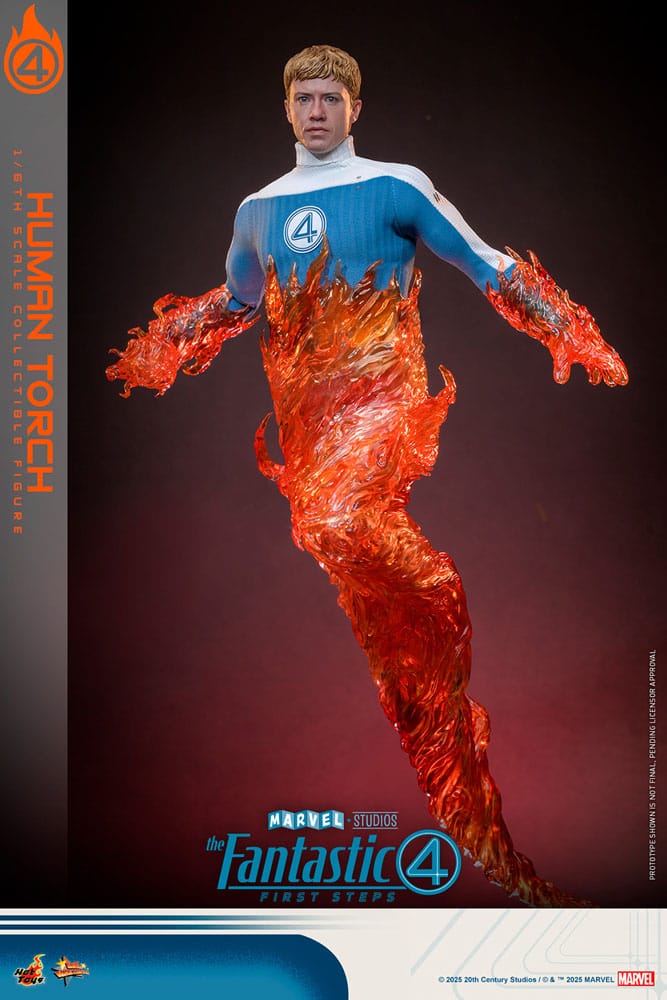 The Fantastic Four: First Steps Movie Masterpiece Actionfigur 1/6 Human Torch 30 cm Image 3
