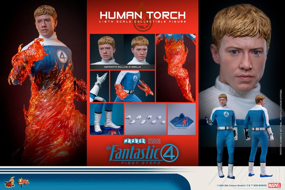 The Fantastic Four: First Steps Movie Masterpiece Actionfigur 1/6 Human Torch 30 cm Image 18