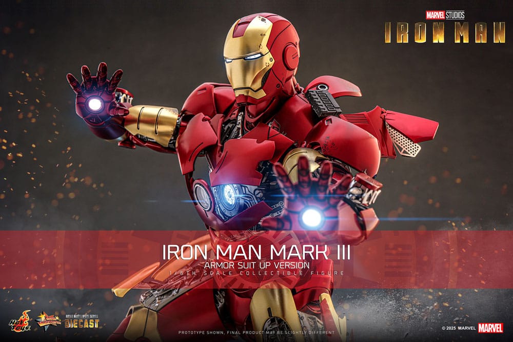 Iron Man Movie Masterpiece Diecast Actionfigur 1/6 Iron Man Mark III (Armor Suit Up Version) 32 cm Image 2