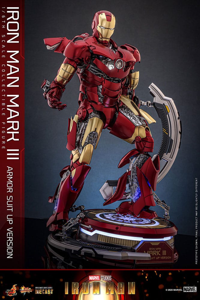 Iron Man Movie Masterpiece Diecast Actionfigur 1/6 Iron Man Mark III (Armor Suit Up Version) 32 cm Image 3