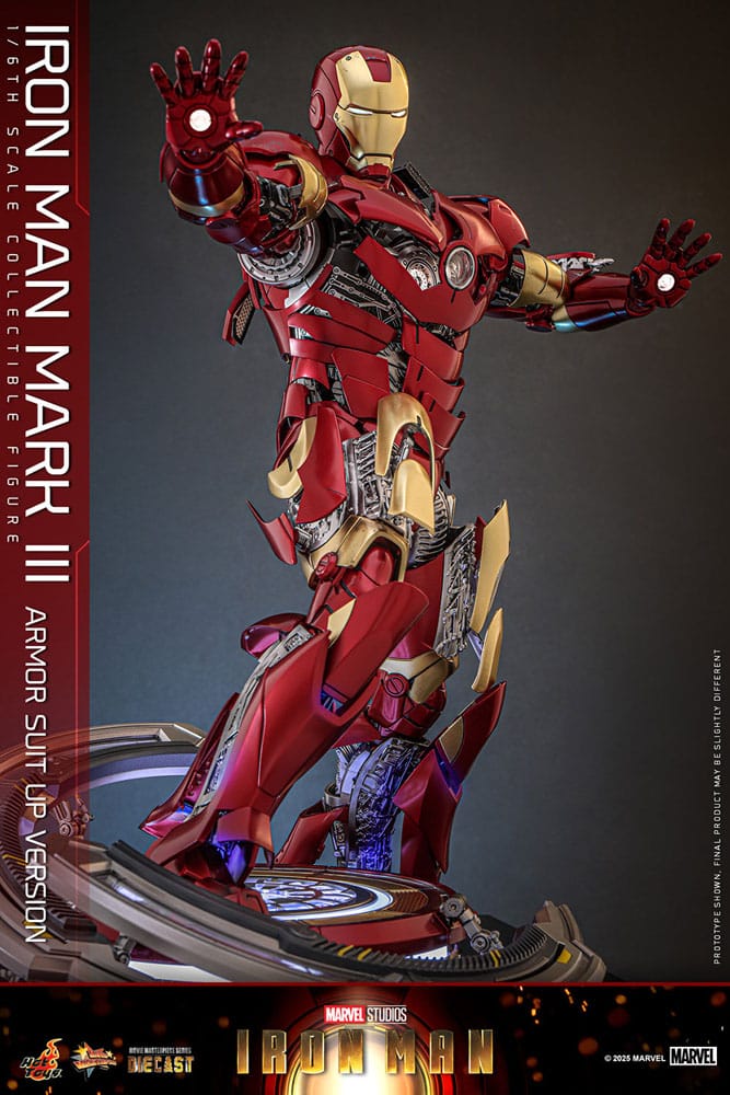 Iron Man Movie Masterpiece Diecast Actionfigur 1/6 Iron Man Mark III (Armor Suit Up Version) 32 cm Image 8