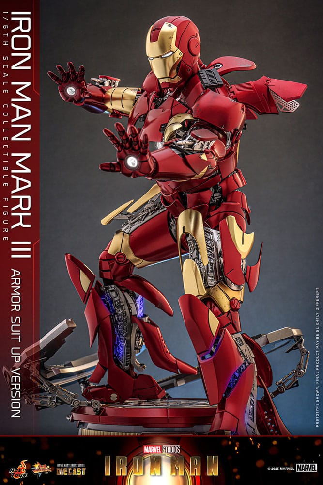 Iron Man Movie Masterpiece Diecast Actionfigur 1/6 Iron Man Mark III (Armor Suit Up Version) 32 cm Image 9