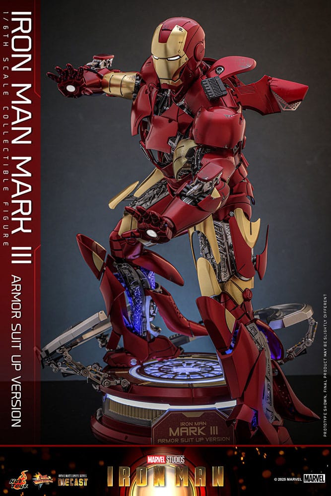 Iron Man Movie Masterpiece Diecast Actionfigur 1/6 Iron Man Mark III (Armor Suit Up Version) 32 cm Image 10