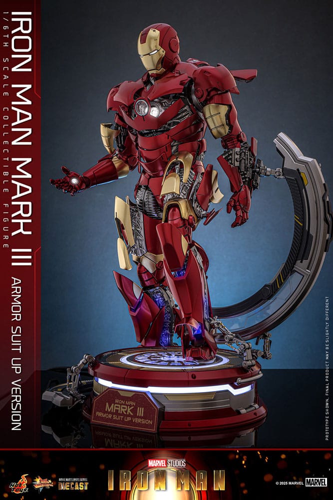 Iron Man Movie Masterpiece Diecast Actionfigur 1/6 Iron Man Mark III (Armor Suit Up Version) 32 cm Image 11