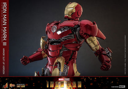 Iron Man Movie Masterpiece Diecast Actionfigur 1/6 Iron Man Mark III (Armor Suit Up Version) 32 cm Image 12