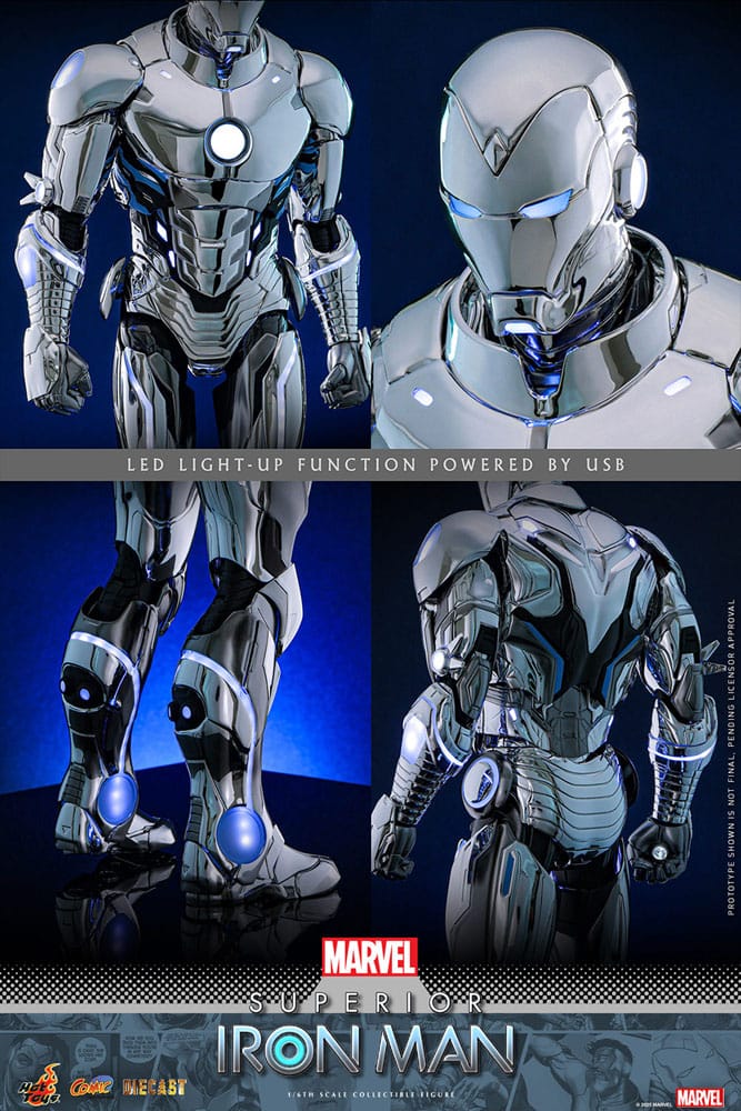 Marvel Comic Diecast Masterpiece Actionfigur 1/6 Superior Iron Man 32 cm Image 18
