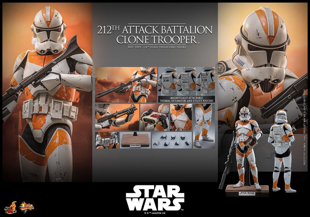 Star Wars: The Clone Wars Actionfigur 1/6 212th Attack Battalion Clone Trooper 30 cm Image 16