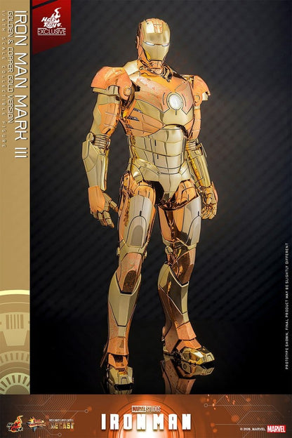Iron Man Movie Masterpiece Diecast Actionfigur 1/6 Iron Man Mark III (Golden & Copper Gold Version) Hot Toys Exclusive 33 cm Image 3