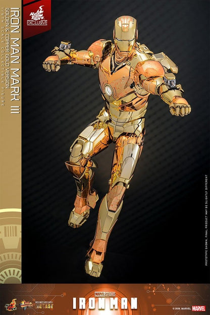 Iron Man Movie Masterpiece Diecast Actionfigur 1/6 Iron Man Mark III (Golden & Copper Gold Version) Hot Toys Exclusive 33 cm Image 4