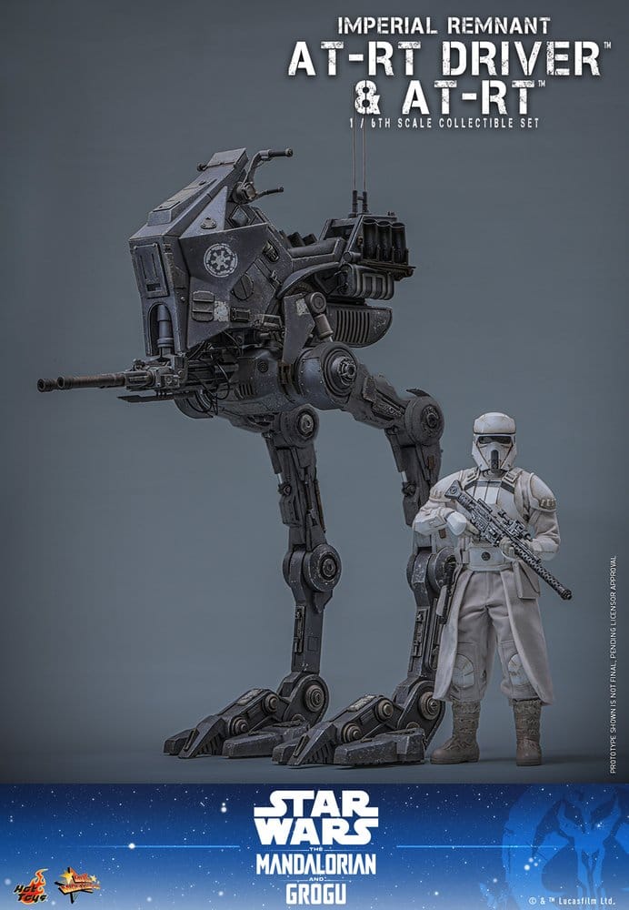 Star Wars: The Mandalorian & Grogu Movie Masterpiece Actionfiguren Set 1/6 Imperial Remnant AT-RT Driver & AT-RT 60 cm Image 9