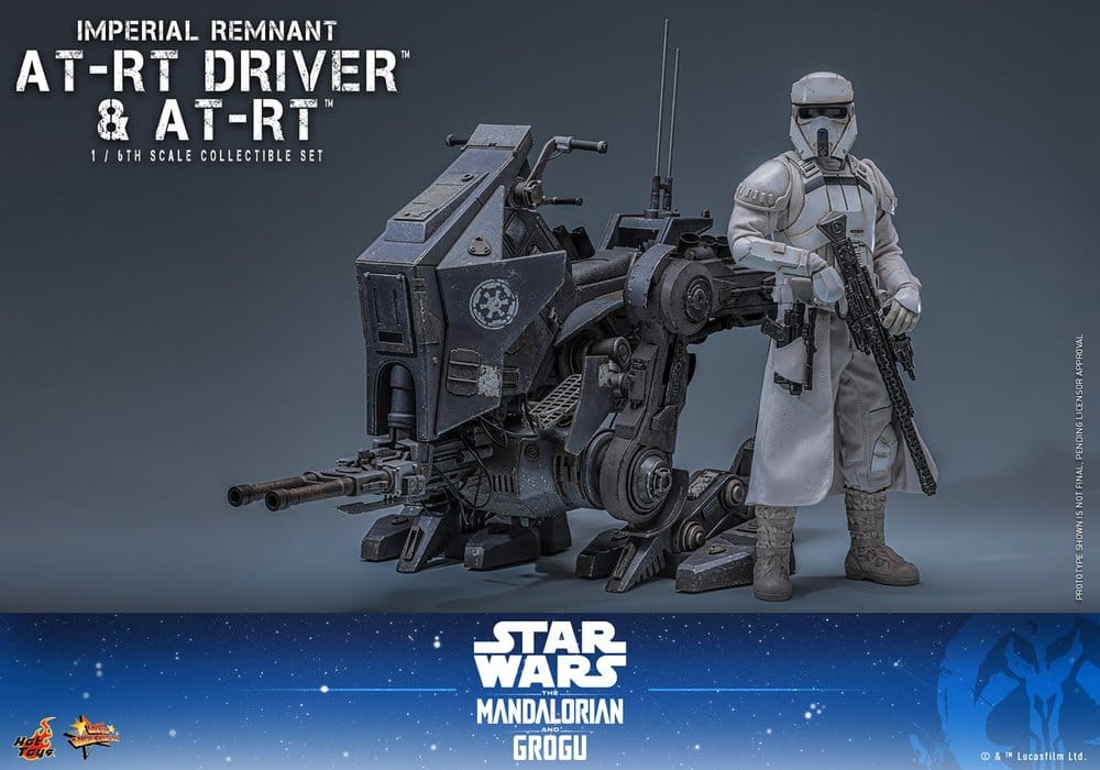 Star Wars: The Mandalorian & Grogu Movie Masterpiece Actionfiguren Set 1/6 Imperial Remnant AT-RT Driver & AT-RT 60 cm Image 14