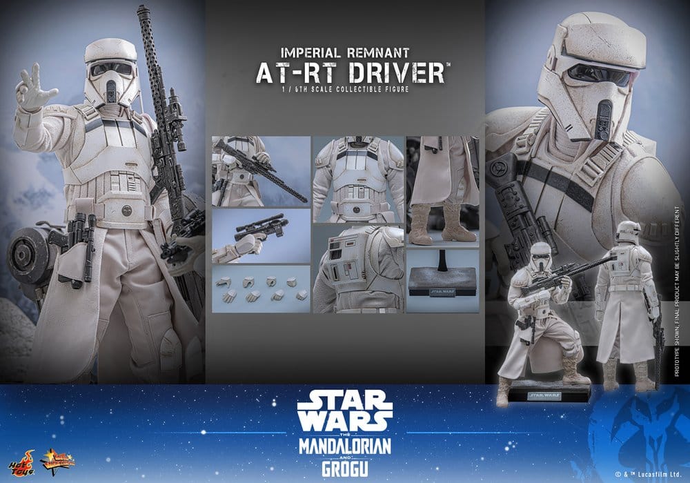 Star Wars: The Mandalorian & Grogu Movie Masterpiece Actionfiguren Set 1/6 Imperial Remnant AT-RT Driver & AT-RT 60 cm Image 24