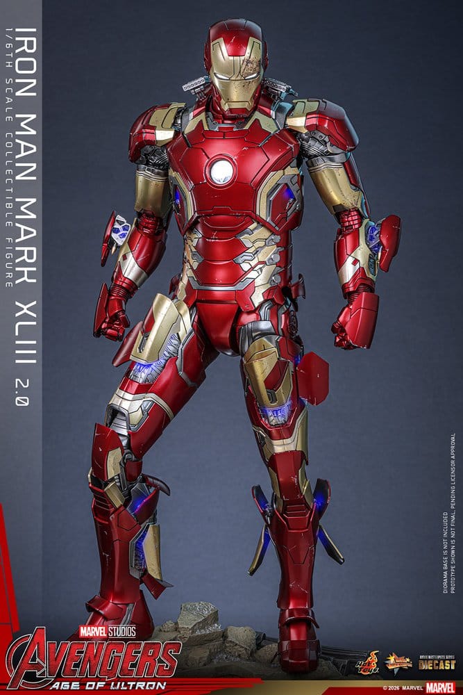 Avengers: Age of Ultron Movie Masterpiece Diecast Actionfigur 1/6 Iron Man Mark XLIII (2.0) 32 cm Image 14