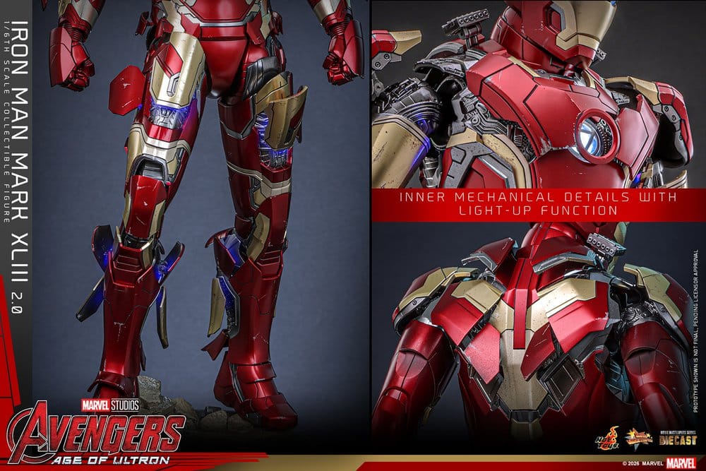 Avengers: Age of Ultron Movie Masterpiece Diecast Actionfigur 1/6 Iron Man Mark XLIII (2.0) 32 cm Image 19