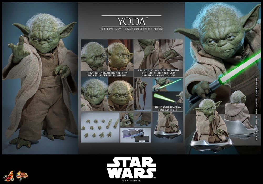 Star Wars: Die Rache der Sith Movie Masterpiece Actionfigur 1/6 Yoda 14 cm Image 14