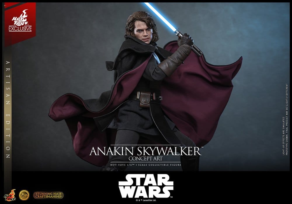 Star Wars Episode III: Die Rache der Sith Movie Masterpiece Actionfigur 1/6 Anakin Skywalker (Concept Art Version) (Artisan Edition) Hot Toys Exclusive 31 cm Image 10