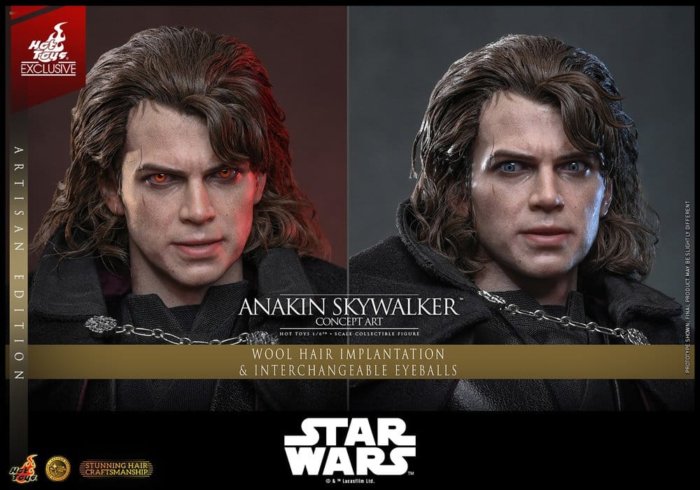 Star Wars Episode III: Die Rache der Sith Movie Masterpiece Actionfigur 1/6 Anakin Skywalker (Concept Art Version) (Artisan Edition) Hot Toys Exclusive 31 cm Image 19