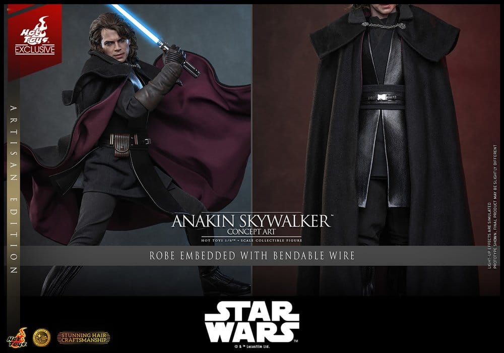 Star Wars Episode III: Die Rache der Sith Movie Masterpiece Actionfigur 1/6 Anakin Skywalker (Concept Art Version) (Artisan Edition) Hot Toys Exclusive 31 cm Image 20