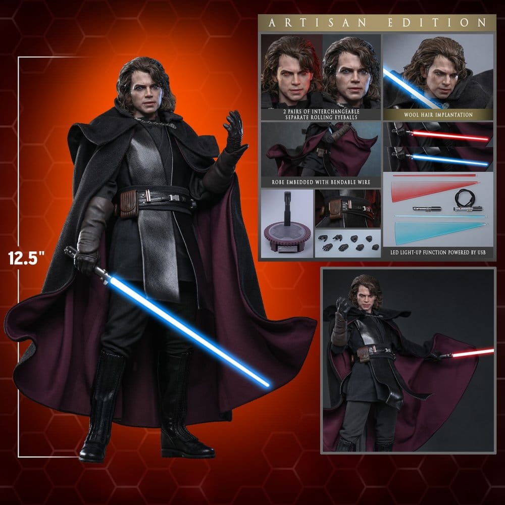Star Wars Episode III: Die Rache der Sith Movie Masterpiece Actionfigur 1/6 Anakin Skywalker (Concept Art Version) (Artisan Edition) Hot Toys Exclusive 31 cm Image 22