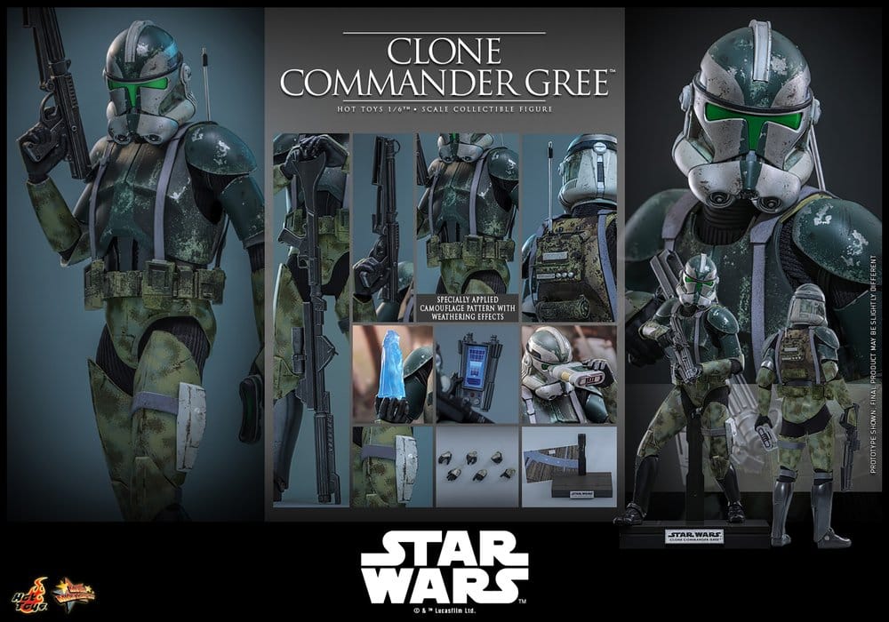 Star Wars Movie Masterpiece Actionfigur 1/6 Clone Commander Gree 30 cm Image 17