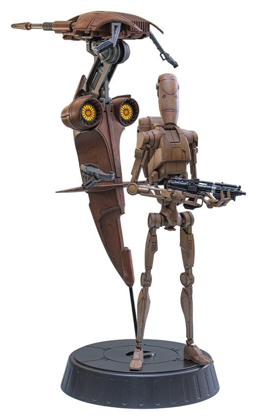 Star Wars: The Phantom Menace Movie Masterpiece Actionfiguren Set 1/6 Battle Droid & STAP 32 cm Image 1