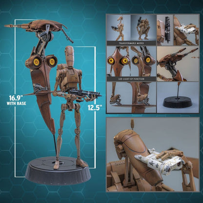 Star Wars: The Phantom Menace Movie Masterpiece Actionfiguren Set 1/6 Battle Droid & STAP 32 cm Image 16