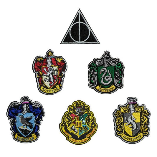 Harry Potter Aufnäher 6er-Pack Hauswappen Image