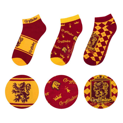 Harry Potter Knöchelsocken 3er-Pack Gryffindor Image 1