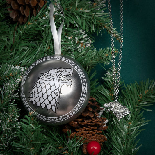 Game of Thrones Christbaumschmuck mit Halskette Stark Image 2