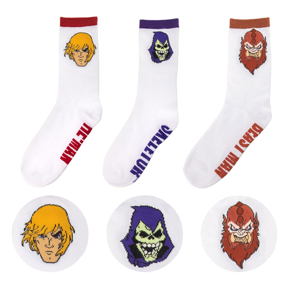 Masters of the Universe - Revelation: He-Man & Skeletor & Beast Man 3er Socken Set Image 1